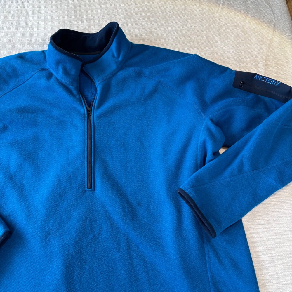 Arcteryx Delta LT Zip Neck Fleece Pullover Mens XXL Blue Polartec Made in Canada